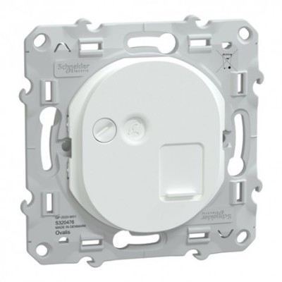 Schneider Ovalis - Prise RJ45 grade 3 catégorie 6 STP complet blanc - Réf : S320476-P