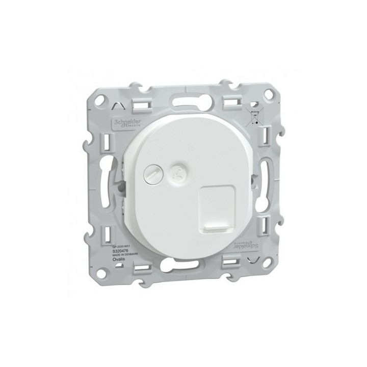 Schneider Ovalis - Prise RJ45 grade 3 catégorie 6 STP complet blanc - Réf : S320476-P