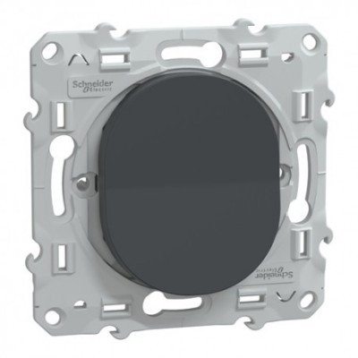 Schneider Ovalis - Interrupteur va et vient complet anthracite - Réf : S340204-P