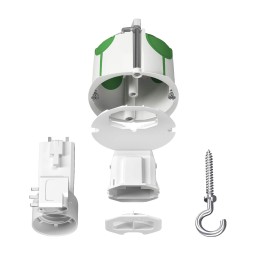 Schneider - Multifix Air DCL - boîte de centre avec couv. Affleur - connecteur - douille - piton - E27 Ø67mm - Réf : IMT35021