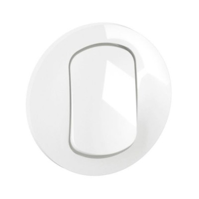 Legrand - Enjoliveur pour interrupteur et ou va-et-vient Céliane - Blanc IP44 - Réf : CB8001