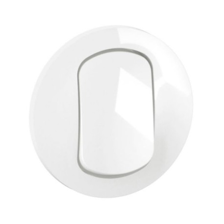 Legrand - Enjoliveur pour interrupteur et ou va-et-vient Céliane - Blanc IP44 - Réf : CB8001