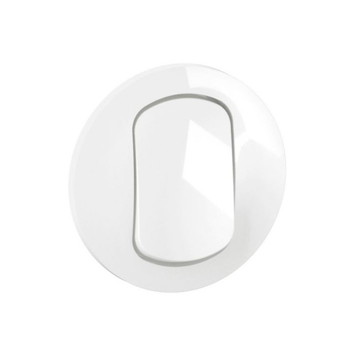 Legrand - Enjoliveur pour interrupteur et ou va-et-vient Céliane - Blanc IP44 - Réf : CB8001