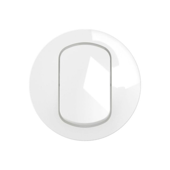 Legrand Céliane - Enjoliveur étanche pour interrupteur et ou va-et-vient - Blanc IP44 - Réf : CB8001