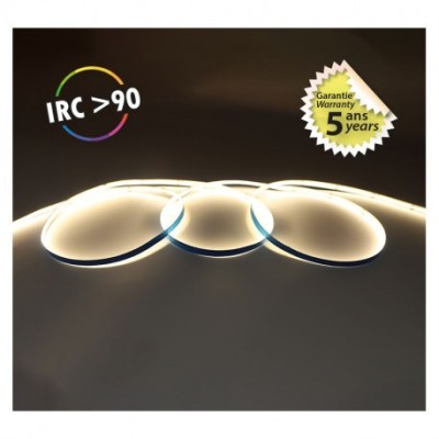 Miidex Lighting - Bandeau LED COB - 3000K - 5 m - 24V - Garantie 5 ans - Réf : 100516