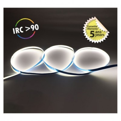 Miidex Lighting - Bandeau LED COB - 4000K - 5 m - 24V - Garantie 5 ans - Réf : 100517