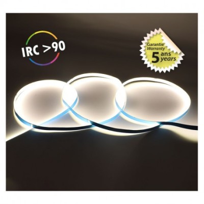 Miidex Lighting - Bandeau LED COB - 6000K - 5 m - 24V - Garantie 5 ans - Réf : 100518