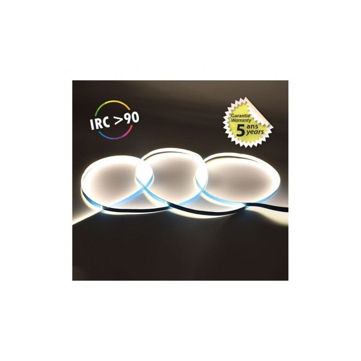 Miidex Lighting - Bandeau LED COB - 6000K - 5 m - 24V - Garantie 5 ans - Réf : 100518