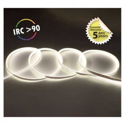 Miidex Lighting - Bandeau LED COB - 4000K - 5 m - 24V - Garantie 5 ans - Réf : 100520