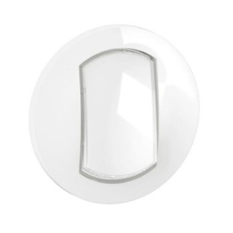 Legrand - Enjoliveur pour interrupteur ou va-et-vient avec porte-étiquette Céliane - Blanc IP44 - Réf : CB7001