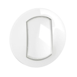 Legrand - Enjoliveur pour interrupteur ou va-et-vient avec porte-étiquette Céliane - Blanc IP44 - Réf : CB7001