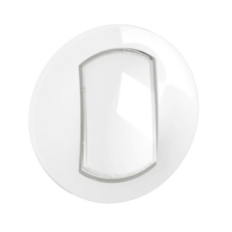 Legrand - Enjoliveur pour interrupteur ou va-et-vient avec porte-étiquette Céliane - Blanc IP44 - Réf : CB7001