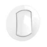 Legrand - Enjoliveur pour interrupteur ou va-et-vient avec porte-étiquette Céliane - Blanc IP44 - Réf : CB7001