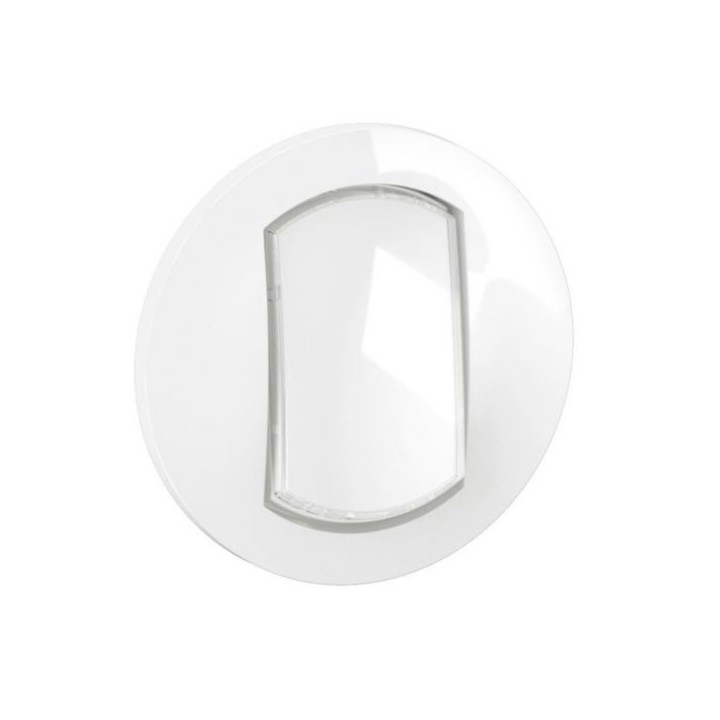 Legrand - Enjoliveur pour interrupteur ou va-et-vient avec porte-étiquette Céliane - Blanc IP44 - Réf : CB7001