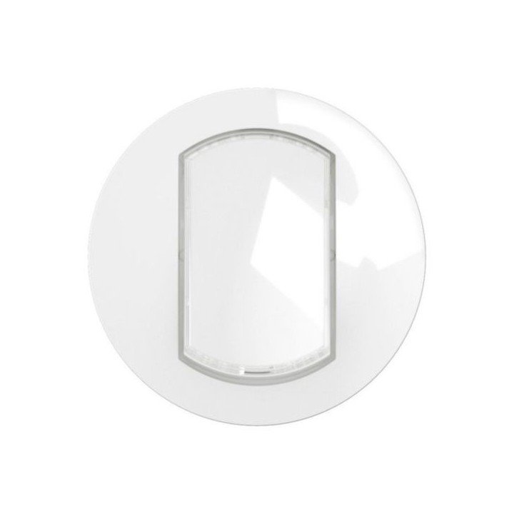 Legrand Céliane - Enjoliveur pour interrupteur ou va-et-vient avec porte-étiquette - Blanc IP44 - Réf : CB7001
