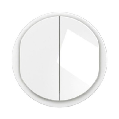 Legrand Céliane - Enjoliveur pour double interrupteur ou va-et-vient - Blanc - Réf : CB2001