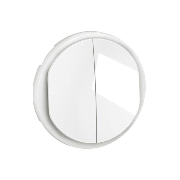 Legrand - Enjoliveur pour double interrupteur ou va-et-vient Céliane - Blanc - Réf : CB2001