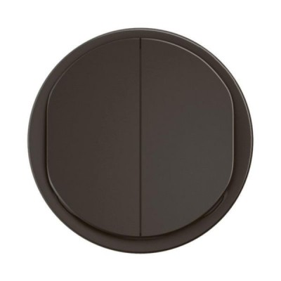 Legrand Céliane - Enjoliveur pour double interrupteur ou va-et-vient - Noir - Réf : CN2001