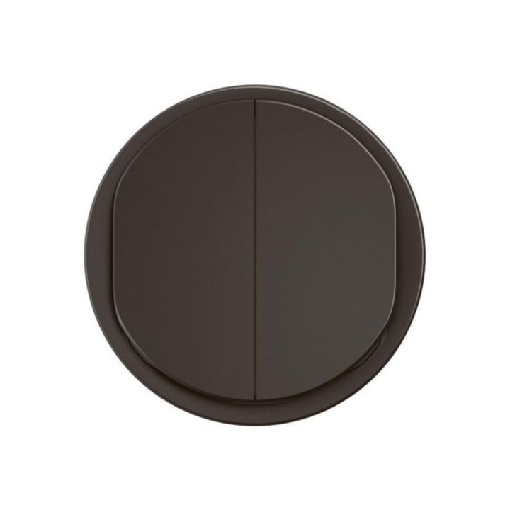 Legrand Céliane - Enjoliveur pour double interrupteur ou va-et-vient - Noir - Réf : CN2001