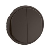 Legrand - Enjoliveur pour double interrupteur ou va-et-vient Céliane - Noir - Réf : CN2001