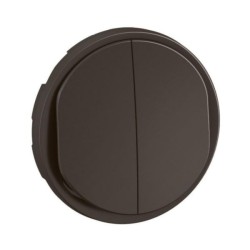 Legrand - Enjoliveur pour double interrupteur ou va-et-vient Céliane - Noir - Réf : CN2001