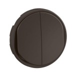 Legrand - Enjoliveur pour double interrupteur ou va-et-vient Céliane - Noir - Réf : CN2001
