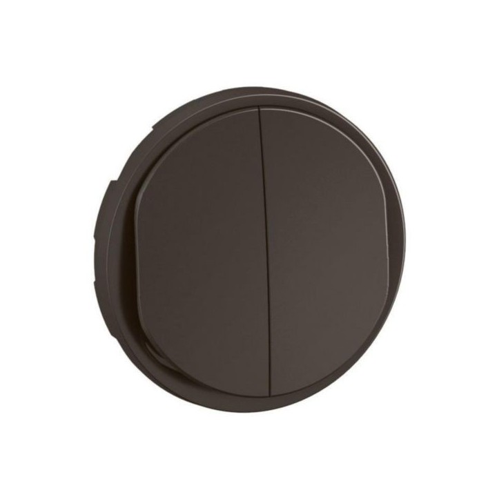 Legrand - Enjoliveur pour double interrupteur ou va-et-vient Céliane - Noir - Réf : CN2001