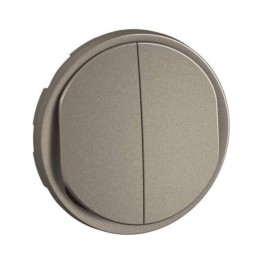 Legrand - Enjoliveur pour double interrupteur ou va-et-vient Céliane - Titanium - Réf : CT2001