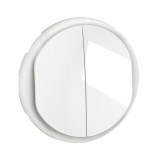 Legrand - Enjoliveur pour double poussoir NO+NF lumineux Céliane - Blanc - Réf : CB3001