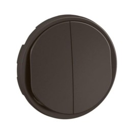 Legrand - Enjoliveur pour double poussoir NO+NF lumineux Céliane - Noir - Réf : CN3001