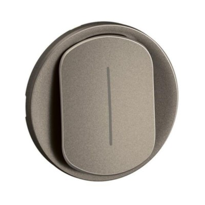Legrand - Enjoliveur pour permutateur 10A à voyant Céliane - Titanium - Réf : CT1005