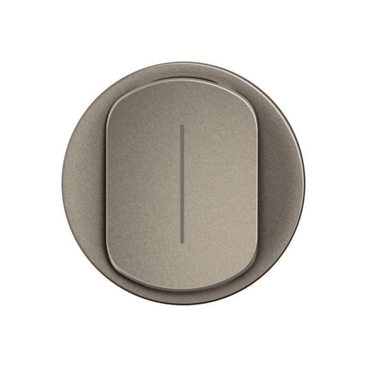 Legrand Céliane - Enjoliveur pour permutateur 10A à voyant - Titanium - Réf : CT1005