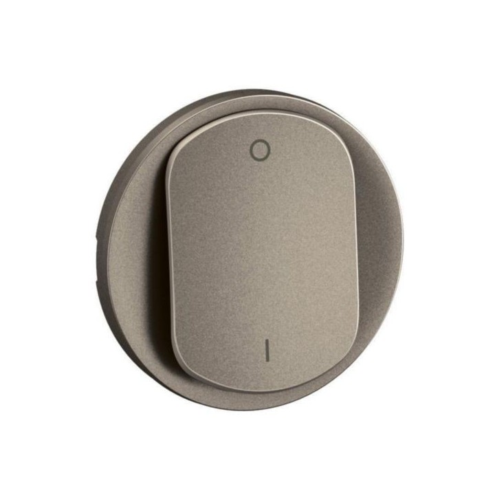 Legrand - Enjoliveur pour interrupteur bipolaire Céliane - Titanium - Réf : CT0020