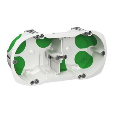 Schneider Multifix air - Boîte d'encastrement étanche - 2 postes - Diam.67mm - Prof.40mm - Réf : IMT35000