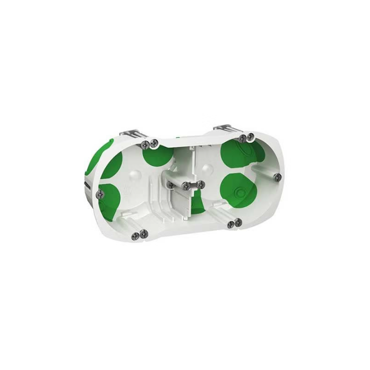 Schneider Multifix air - Boîte d'encastrement étanche - 2 postes - Diam.67mm - Prof.40mm - Réf : IMT35000