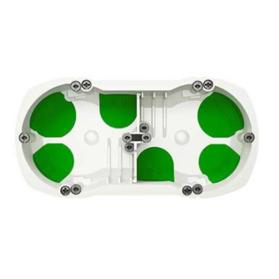 Schneider Multifix air - Boîte d'encastrement étanche - 2 postes - Diam.67mm - Prof.40mm - Réf : IMT35000