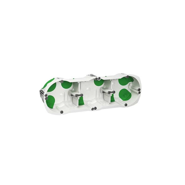 Schneider Multifix air - Boîte d'encastrement étanche - 3 postes- Diam.67mm - Prof.40mm - Réf : IMT35031