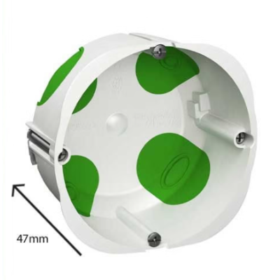 Schneider Multifix air - Boîte d'encastrement 1 poste - étanche à l'air - Diam.85mm - Prof.47mm - Réf : IMT35034