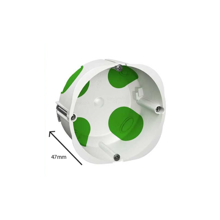 Schneider Multifix air - Boîte d'encastrement 1 poste - étanche à l'air - Diam.85mm - Prof.47mm - Réf : IMT35034