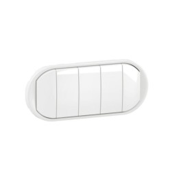 Legrand - Enjoliveur pour interrupteur ou va-et-vient commandes compactes Céliane - Blanc - Réf : CB0029