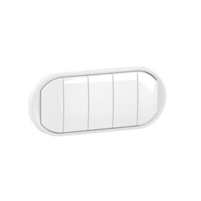 Legrand - Enjoliveur pour interrupteur ou va-et-vient commandes compactes Céliane - Blanc - Réf : CB0029