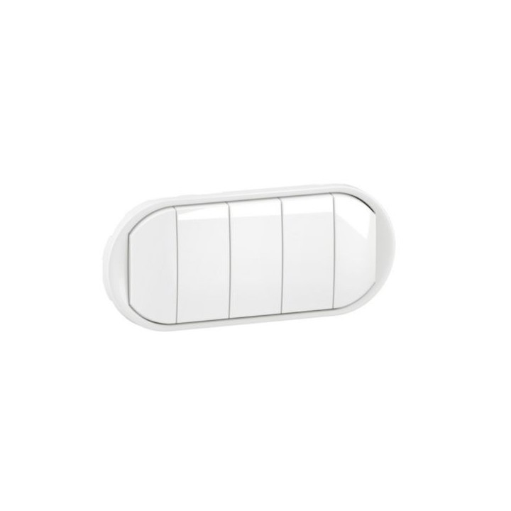 Legrand - Enjoliveur pour interrupteur ou va-et-vient commandes compactes Céliane - Blanc - Réf : CB0029