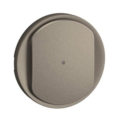 Legrand - Enjoliveur pour variateur type poussoir 3 fils 150W LED avec Neutre Céliane - Titanium - Réf : CT0064
