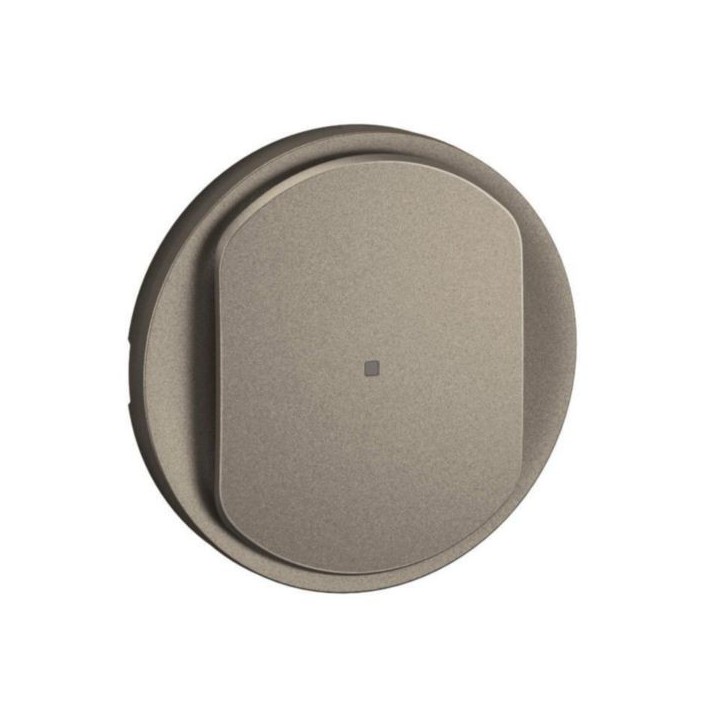 Legrand - Enjoliveur pour variateur type poussoir 3 fils 150W LED avec Neutre Céliane - Titanium - Réf : CT0064