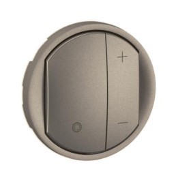 Legrand - Enjoliveur pour variateur type poussoir pour ballasts 1-10V avec Neutre Céliane - Titanium - Réf : CT0061
