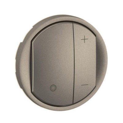 Legrand - Enjoliveur pour variateur type poussoir pour ballasts 1-10V avec Neutre Céliane - Titanium - Réf : CT0061