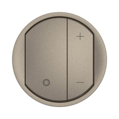 Legrand Céliane - Enjoliveur pour variateur type poussoir pour ballasts 1-10V avec Neutre - Titanium - Réf : CT0061