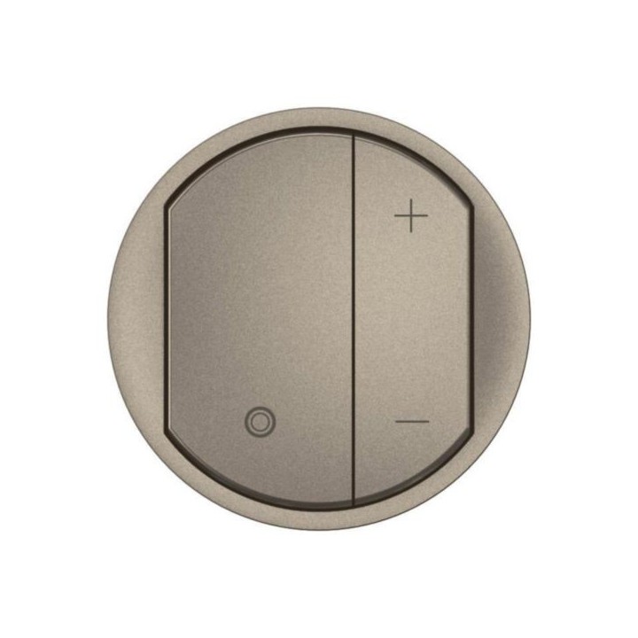 Legrand Céliane - Enjoliveur pour variateur type poussoir pour ballasts 1-10V avec Neutre - Titanium - Réf : CT0061