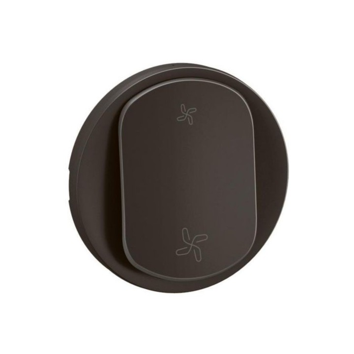 Legrand - Enjoliveur pour interrupteur ou poussoir VMC Céliane 2 vitesses - Noir - Réf : CN6001