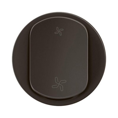 Legrand Céliane - Enjoliveur pour interrupteur ou poussoir VMC 2 vitesses - Noir - Réf : CN6001
